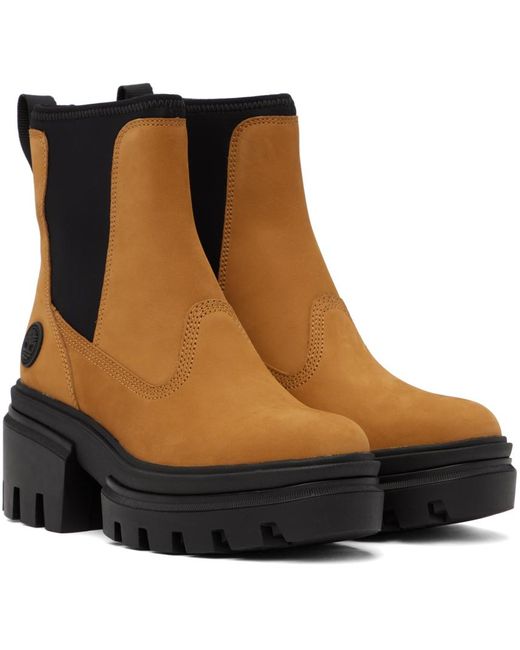 Timberland Tan Everleigh Chelsea Boot in Black | Lyst Canada