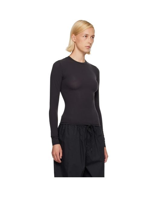 Skims Black Fits Everybody Long Sleeve T-Shirt