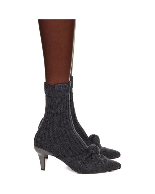 Chloé Brown Suzie Heeled Ankle Boots