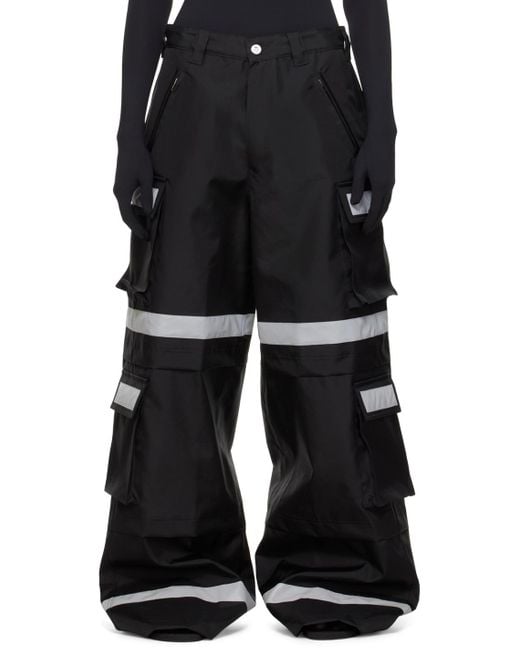 Vetements Black Security Workwear Cargo Pants for men