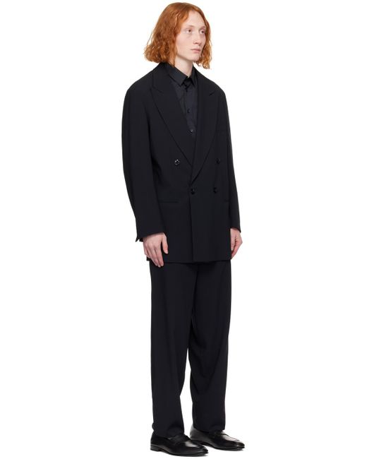 メンズ Giorgio Armani ダブルブレスト スーツ Black
