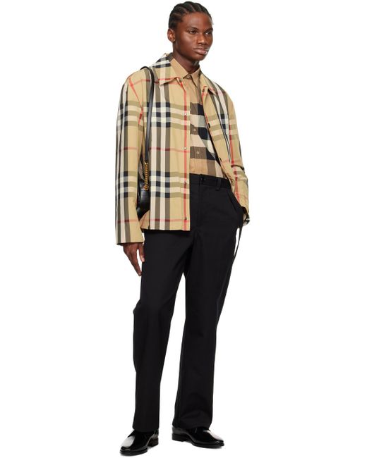Burberry Black Beige Vintage Check Shirt for men
