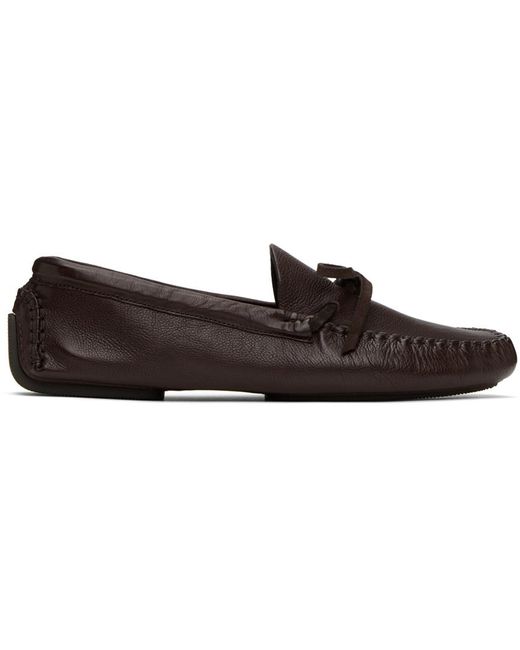 The Row Black Brown Lucca Loafers