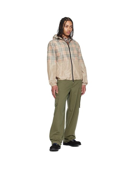 Burberry Natural Gradient Check Hooded Jacket for men