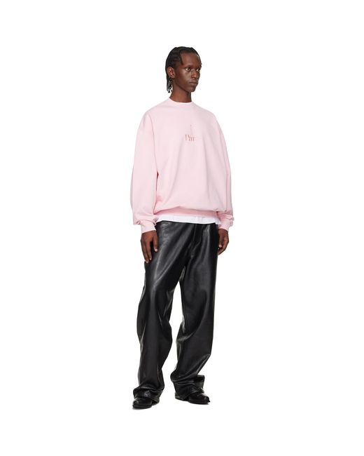 Vetements Pink 'Paris' Embroidered Sweatshirt for men
