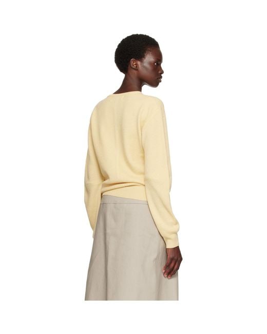 TONYWACK Natural Superfine Wool Commando V-Neck Sweater