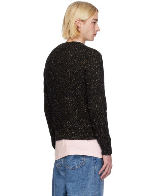 Ganni Black Alpaca & Organic Cotton Sweater for men