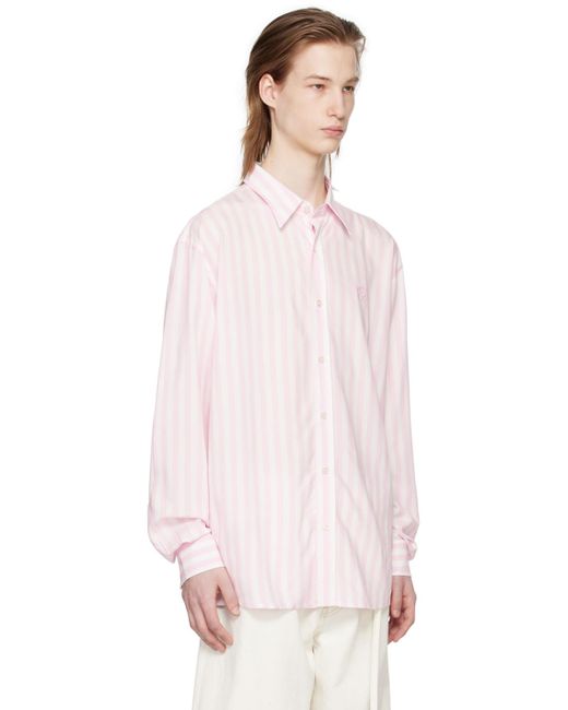 Chemise rose à rayures Acne pour homme en coloris Pink