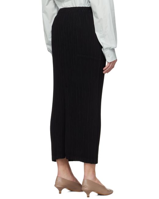 Issey Miyake Black Hatching Bottoms Maxi Skirt