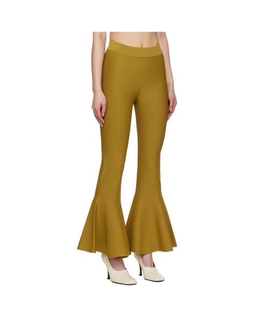 AMI Yellow Godet Short Lounge Pants