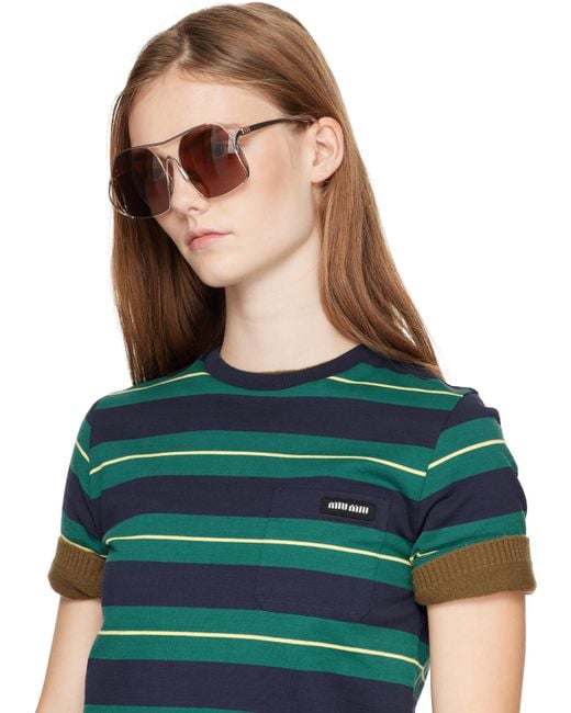 Miu Miu Black Miu Glimpse Sunglasses