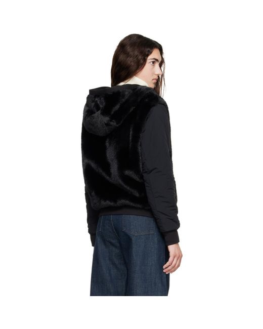 Mackage Black Gwendal Reversible Faux-Fur Hoodie