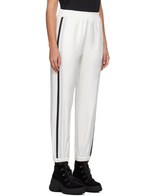 Moncler White Side Stripe Lounge Pants