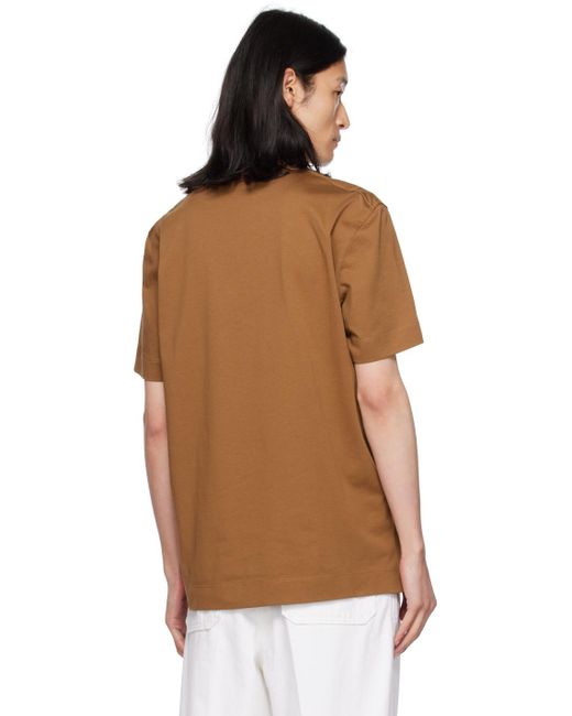 Zegna Multicolor Brown Embroidered T-shirt for men