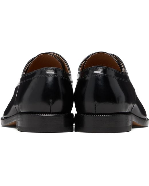Maison Margiela Black Tabi Leather Derbys