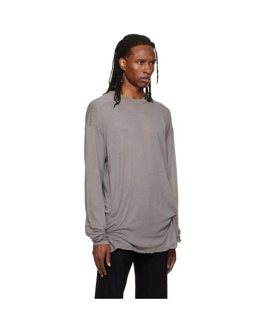 Rick Owens Gray Tower Rick S Jumbo L/S T-Shirt for men