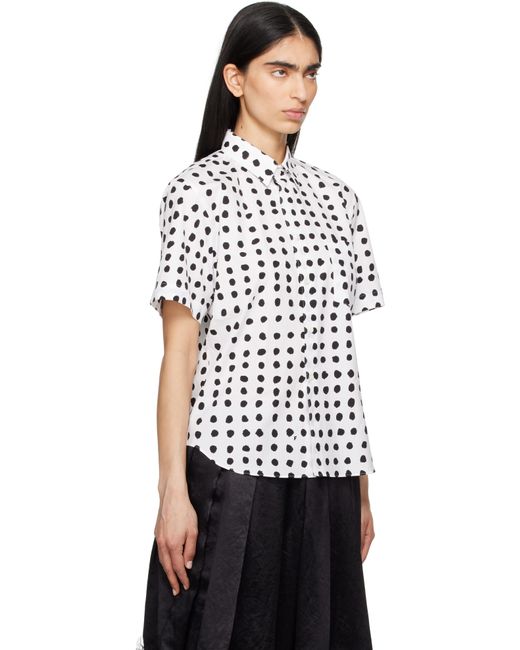 COMME DES GARÇON BLACK ホワイト 半袖シャツ Black