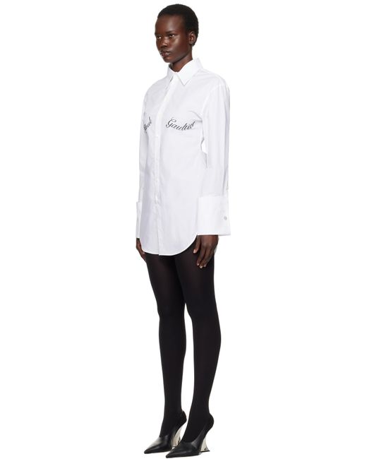 Jean Paul Gaultier ホワイト The Print シャツ Black