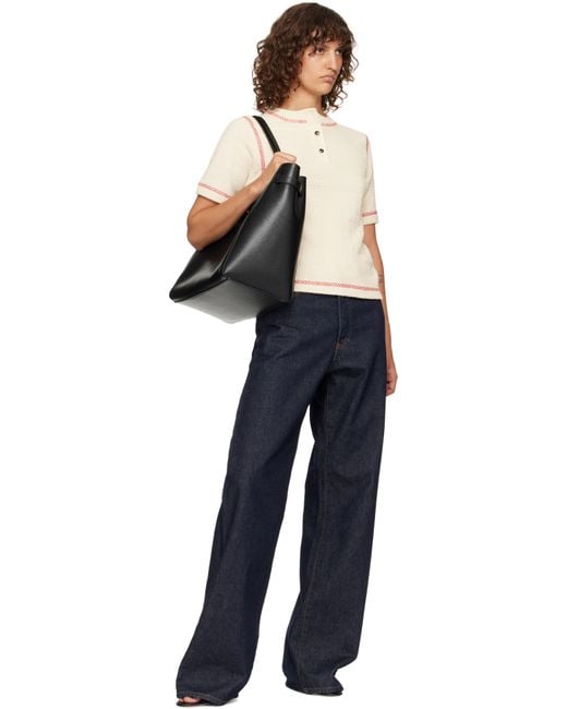 Tom Ford Black Grain Leather Large Tote