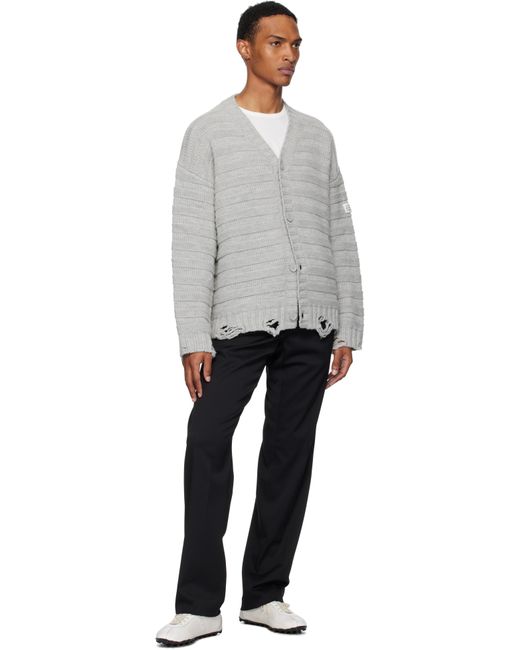 Cardigan Gris En Laine MM6 by Maison Martin Margiela pour homme en coloris Gray