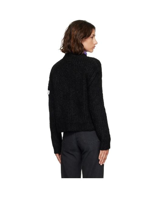MM6 by Maison Margiela Black Bouclé Sweater