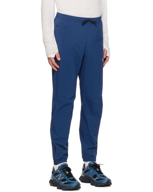 District Vision Blue Lightweight Dwr Sweatpants for men
