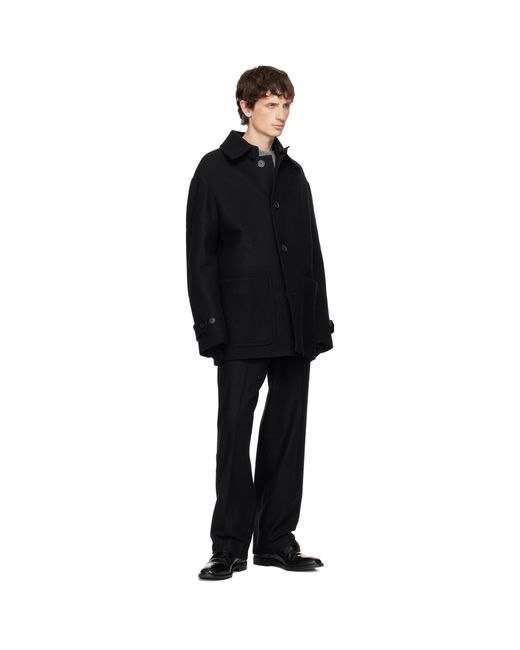 Moncler Blue Tricolor Wool Gloves for men