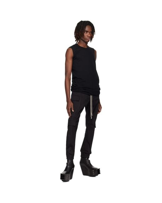 Rick Owens Black Temple Basic Sl Tank Top for men