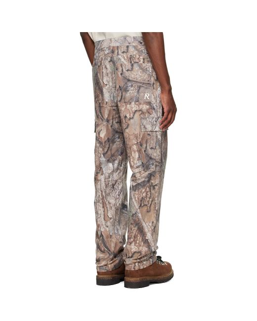 Represent Multicolor Khaki Realtree Cargo Pants for men