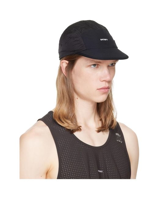 Satisfy Black Rippy Trail Cap for men