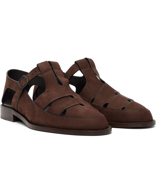 Hereu Black Besso Nubuck Sandals for men