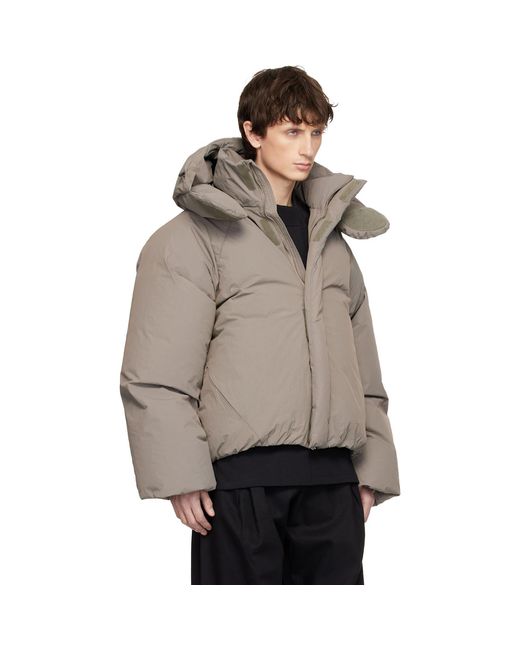Seventh Gray Taupe Space Down Coat for men