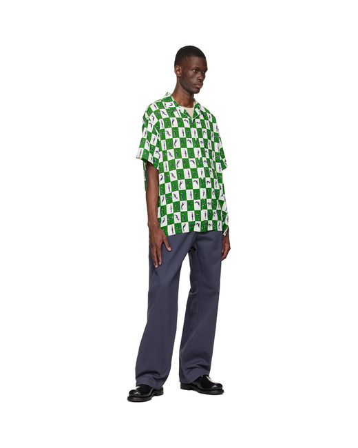vowels Green Elvis Shirt for men