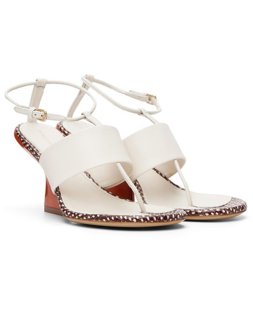 Dries Van Noten Black Leather Heeled Sandals