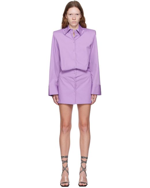 The Attico Purple Margot Minidress