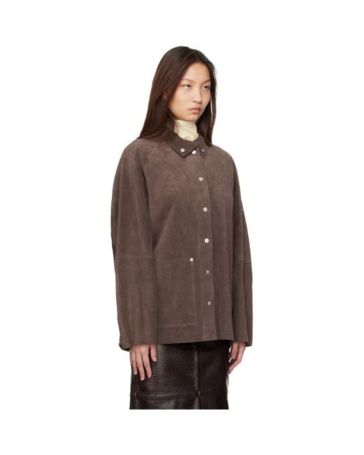 Studio Nicholson Brown Dash Suede Jacket
