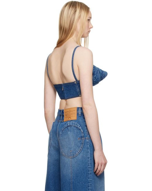 Jean Paul Gaultier ブルー 'The Denim Conical Cup Bra' トップス Blue