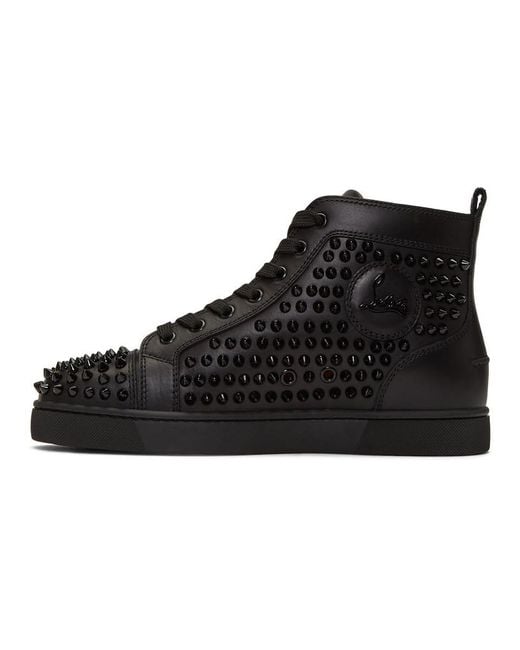Christian Louboutin Black Louis Spikes 