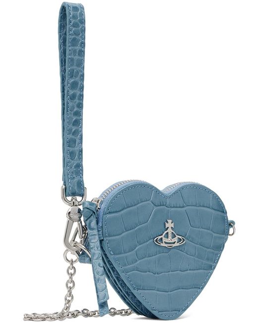 Vivienne Westwood Blue Heart Wristlet Pouch for men