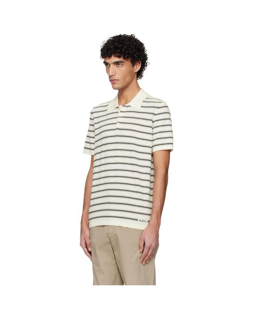 A.P.C. Multicolor Off- & Knit Polo for men