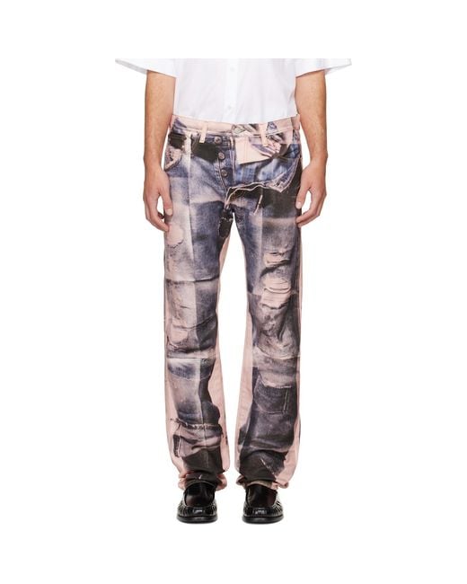 Acne Multicolor Trompe-L'Oeil 1996M Jeans for men