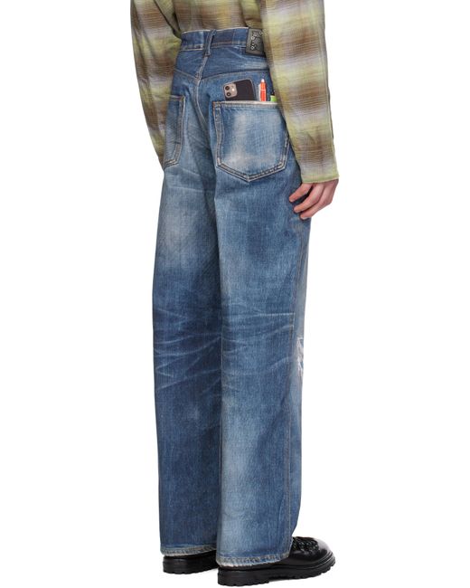 ANDERSSON BELL Trompe L'Œil Printed Jeans in Blue for Men | Lyst UK