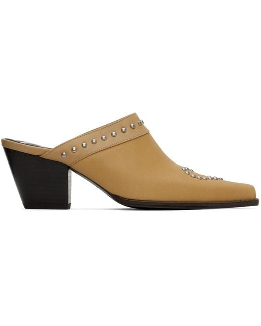 OPEN YY Black Heart Stud Western Mules