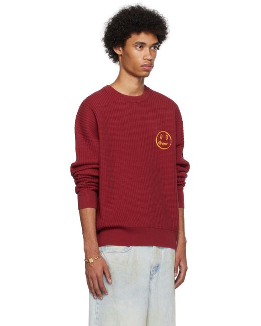 Drew House Red Embroide Sweater for men