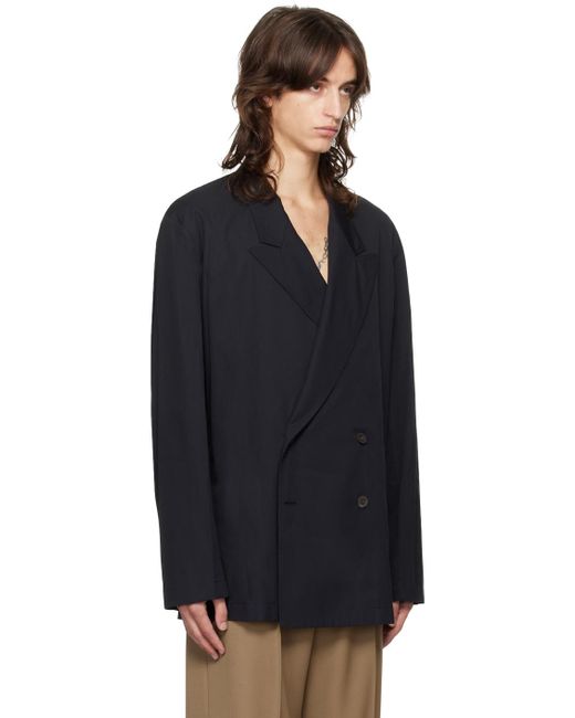 Dries Van Noten Black Cotton Poplin Blazer for men