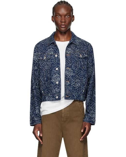KENZO Paris Star Tiger Denim Jacket in Blue for Men Lyst UK