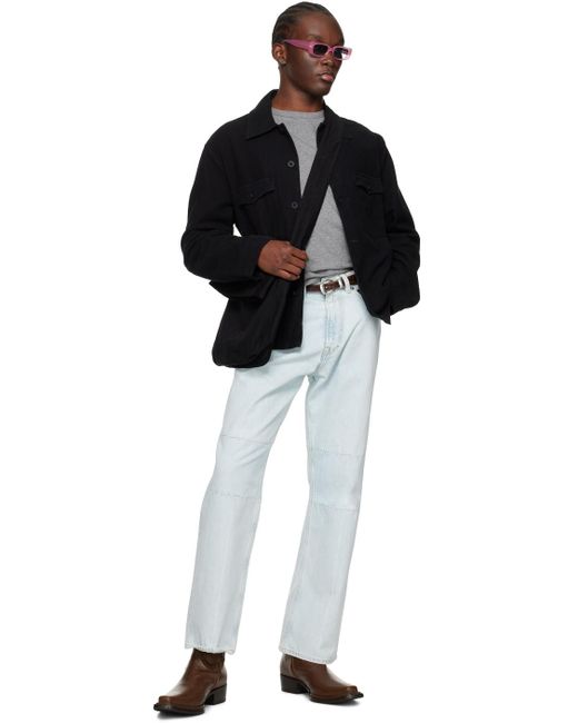Our Legacy Black Blue Extended Third Cut Jeans for men