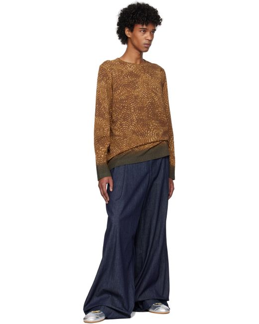 メンズ Dries Van Noten ブラウン コットン プリントTシャツ Multicolor