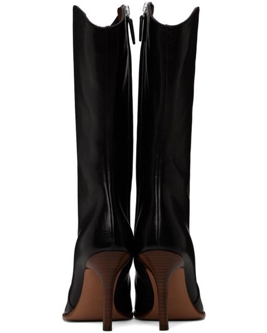 Paris Texas Black Ashley Mid-calf Boots