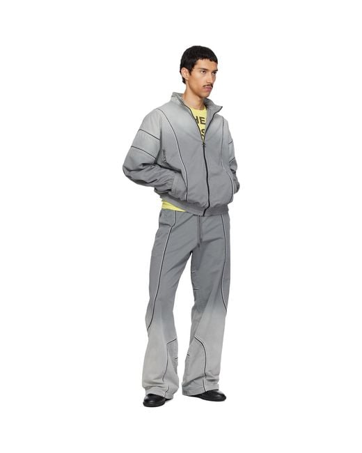 Off-White c/o Virgil Abloh Gray Garment Dye Slouchy Track Pants for men